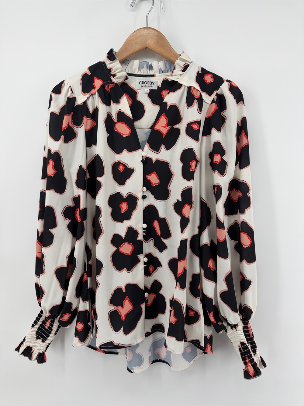 Crosby by Mollie Burch Floral Blouse XS A14
